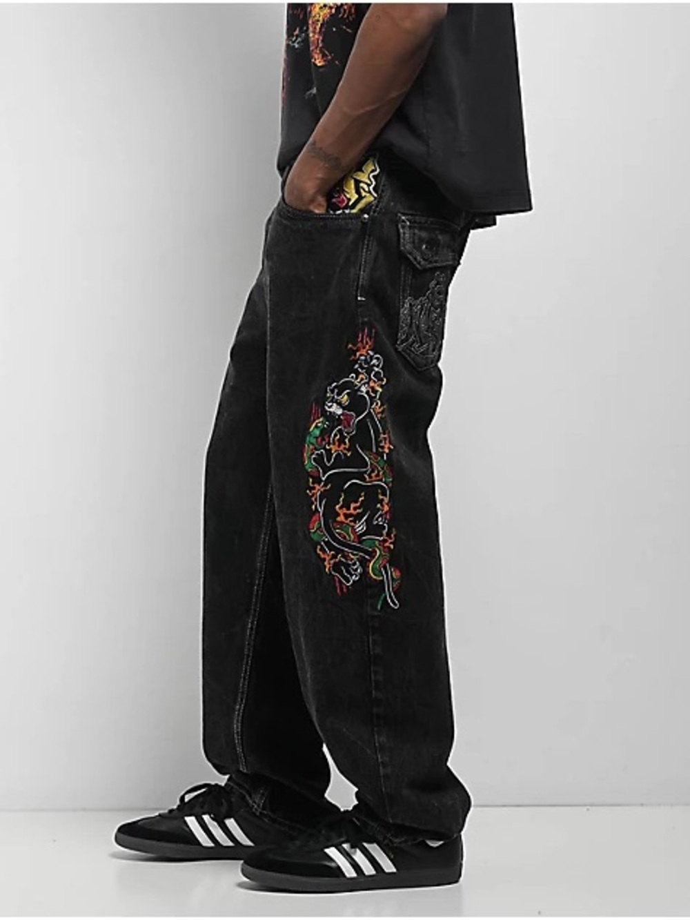 Ninth Hall Ambush Panther Black Wash Jeans Size 28